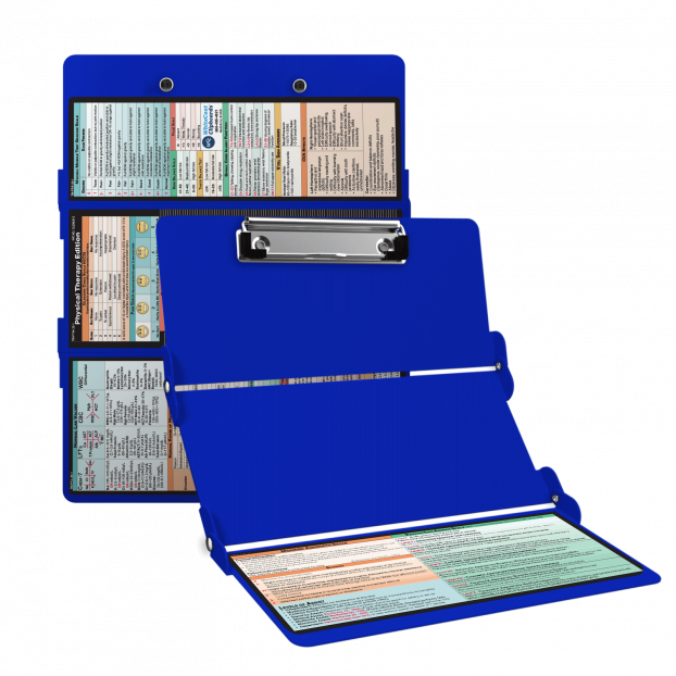 WhiteCoat Clipboard® Trifold - Blue Physical Therapy Edition